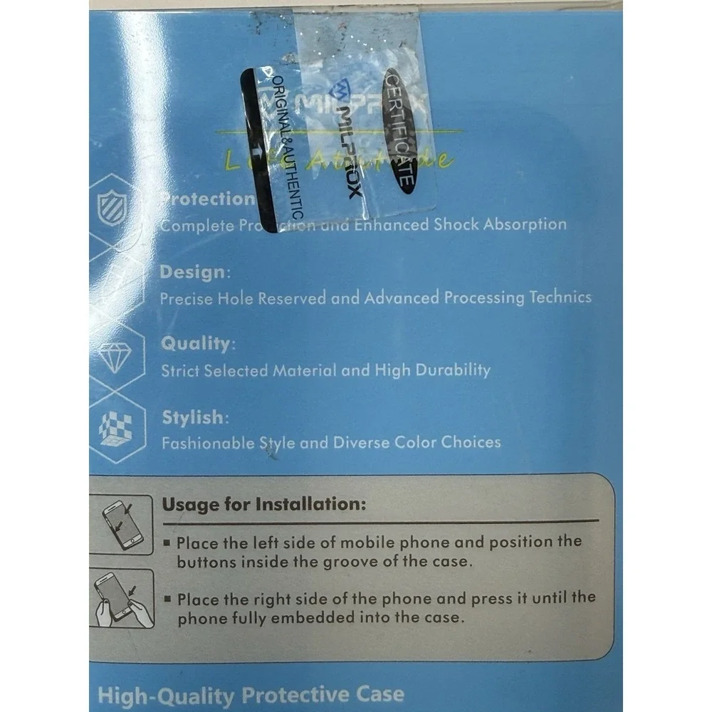 Milprox iPhone XR Blue Glitter Hard Case Protective High‎ Quality